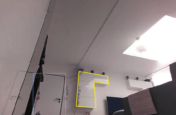 Image captured by iRobot development devices, being annotated by data labelers.