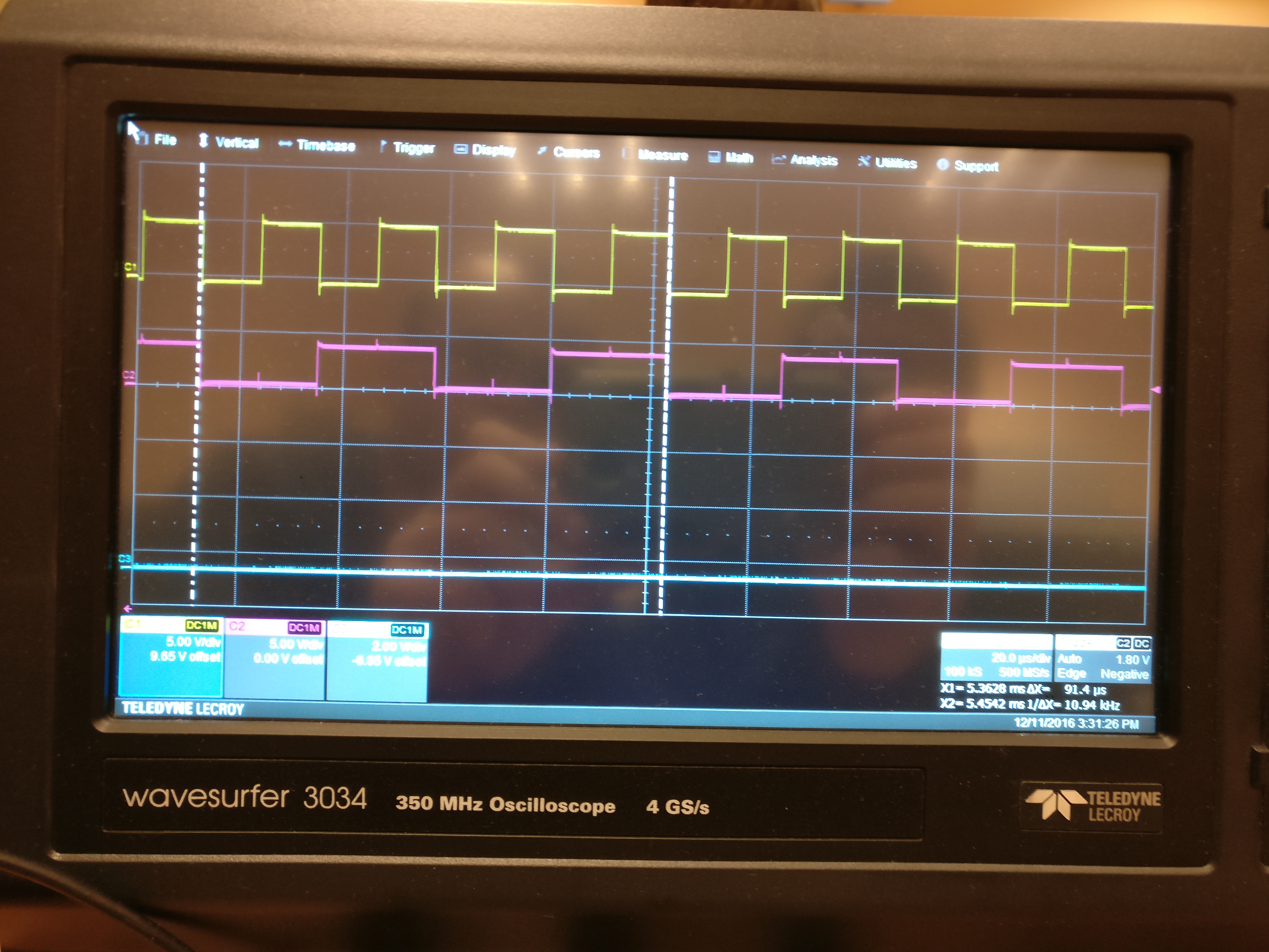 Frequency Comparison - Progressive degradation visible across different test frequencies